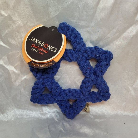 Jax & Bones Good Karma Star of David Rope Toy Holiday Washable Chewer 7" - Picture 1 of 3